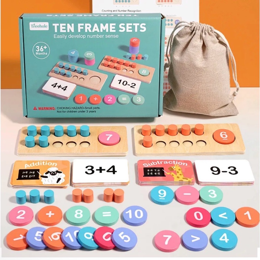 Ten Frame Sets by - Engaging Multicolor Learning Toy - Picture 2 of 9